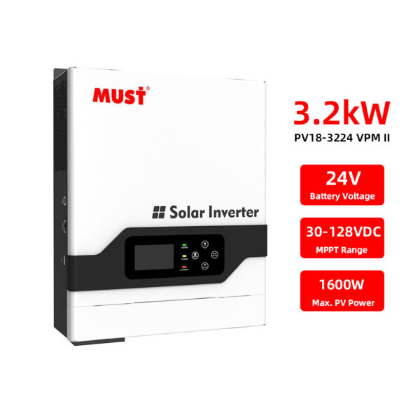 must5 3kva MUST 3kw Pure Sine Wave MPPT Solar Hybrid Inverter 3kw Hybrid Solar Inverter